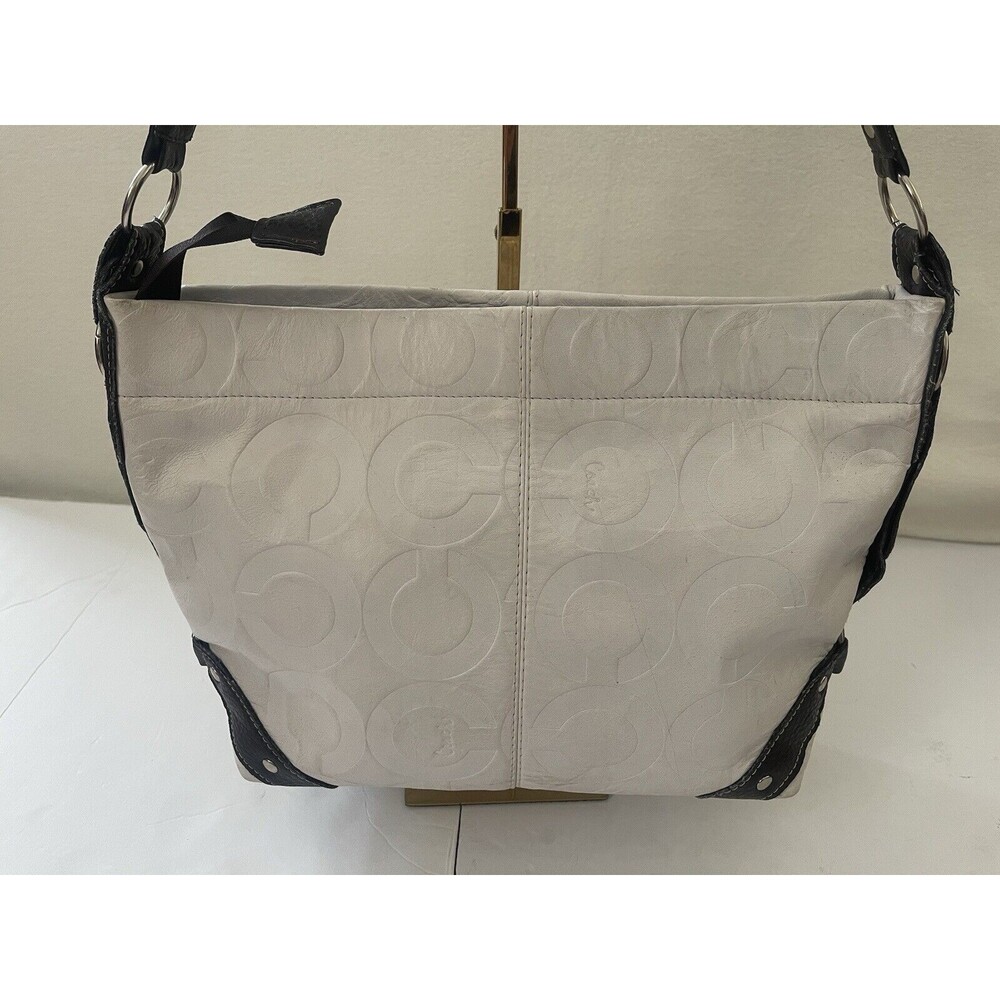 Coach Women’s White Shoulder Bag Dark Brown‎ Strap Please Read - Picture 14 of 16